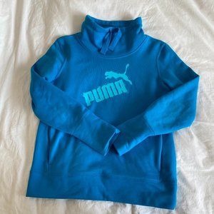 Blue Puma Logo Turtleneck Sweatshirt